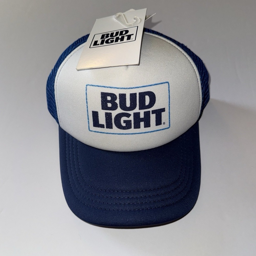 NWT Bud Light Unisex Adjustable Mesh Back Trucker Hat One‎ Size Beer